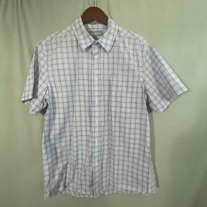 Evergreen Men's Medium Plaid Short Sleeve Button Down Shirt